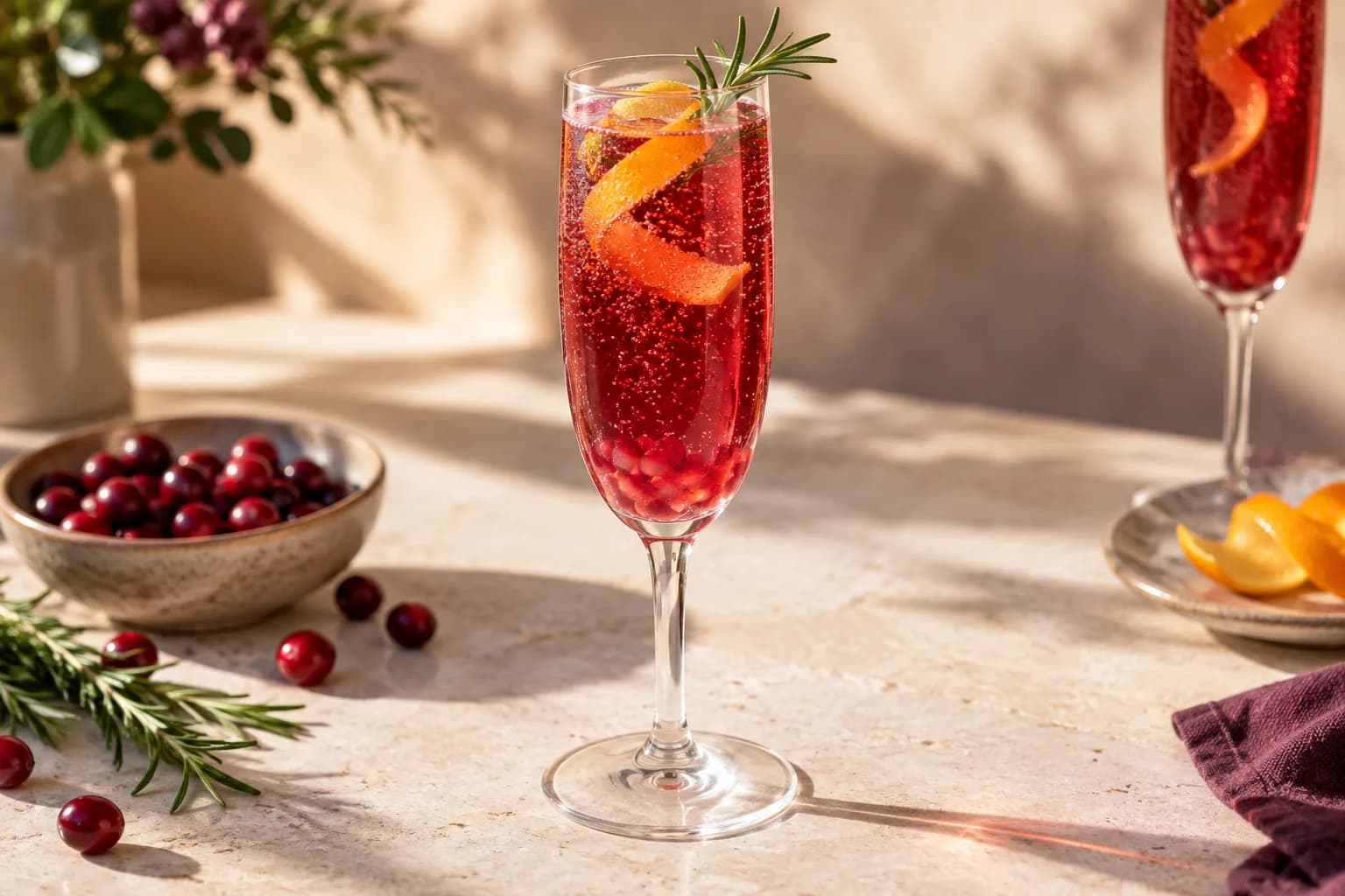Christmas Cranberry Sparkler — the red one for the table