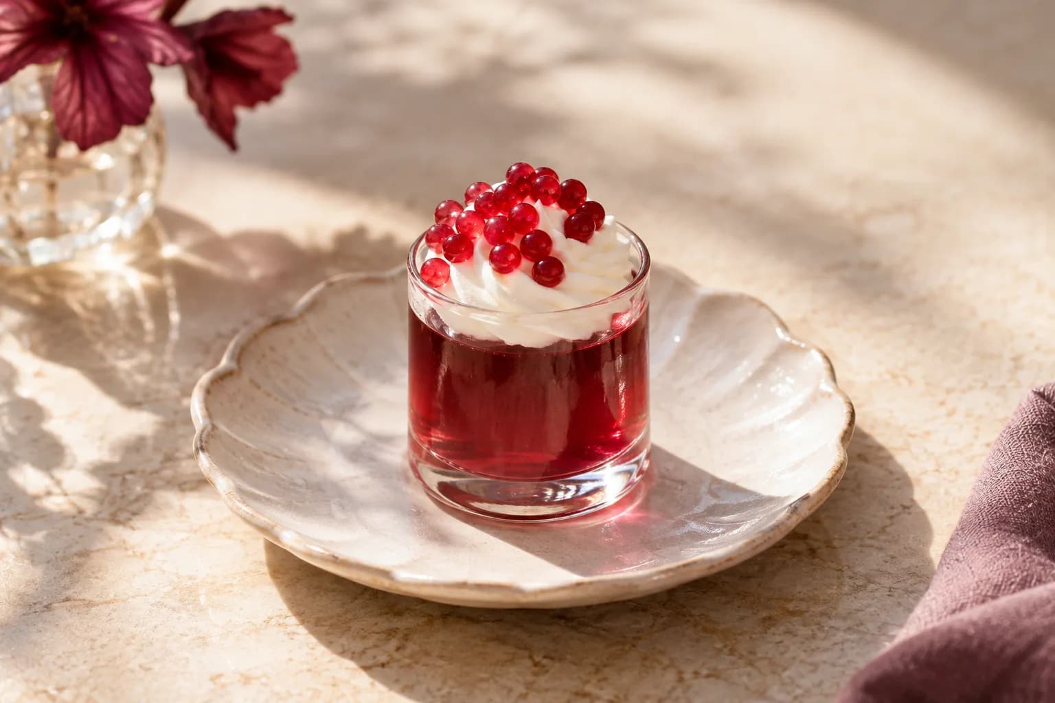 Jelly Vials, Hibiscus Pearls — the tray that goes in two minutes