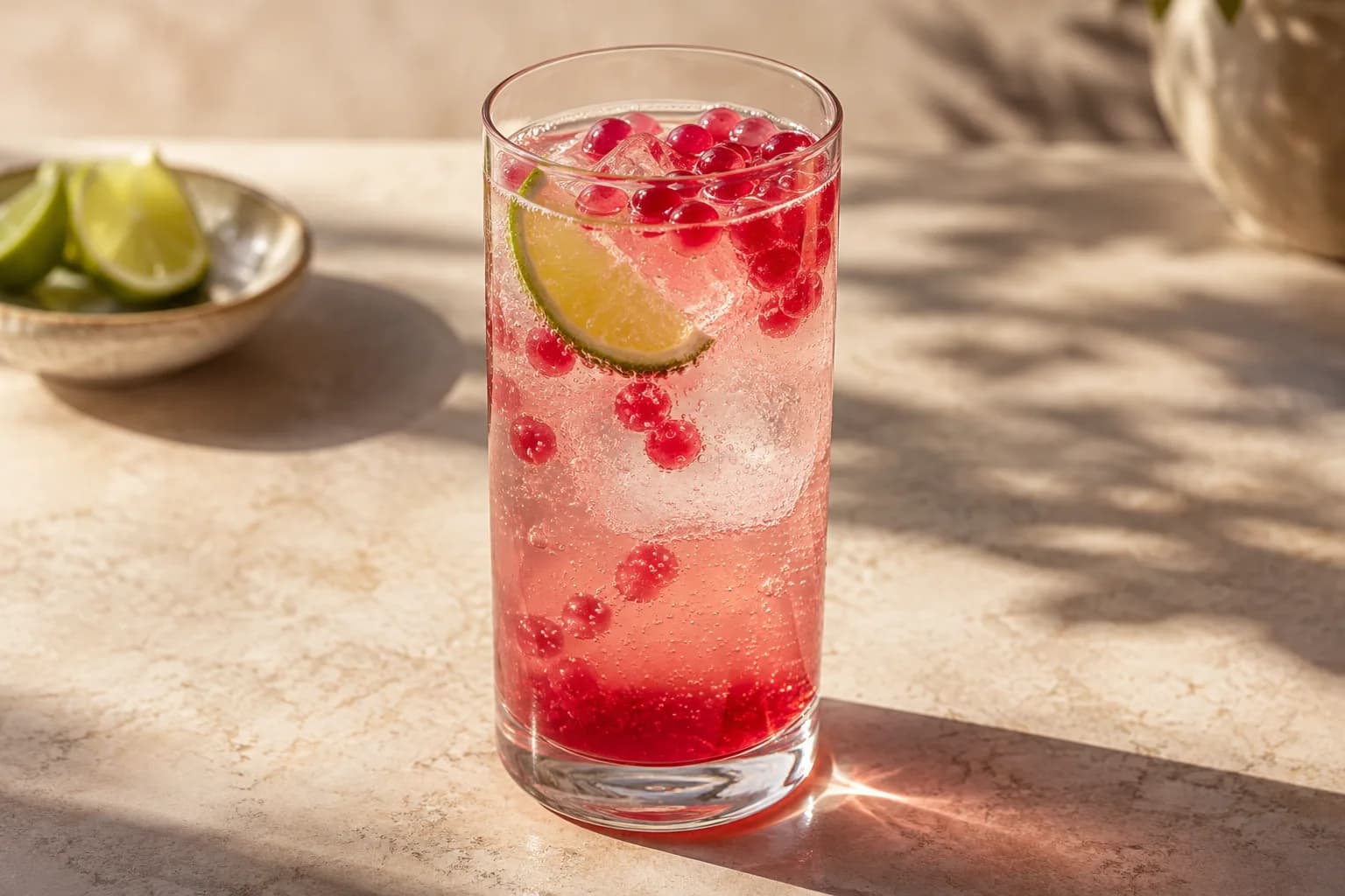 Hibiscus Sparkler — the no-alcohol one that still looks like something