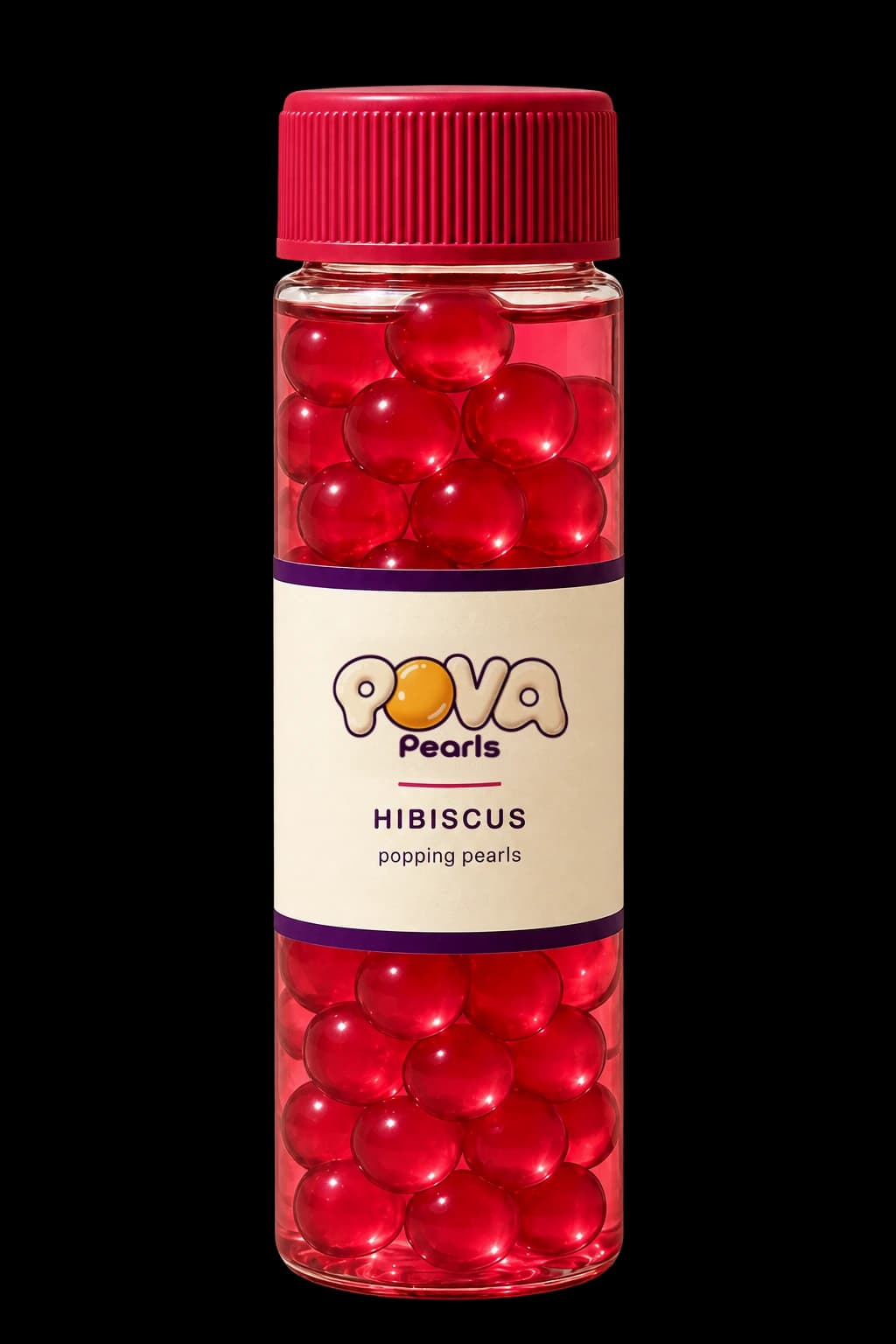 The Pova Pearls Hibiscus vial, cut out with no background